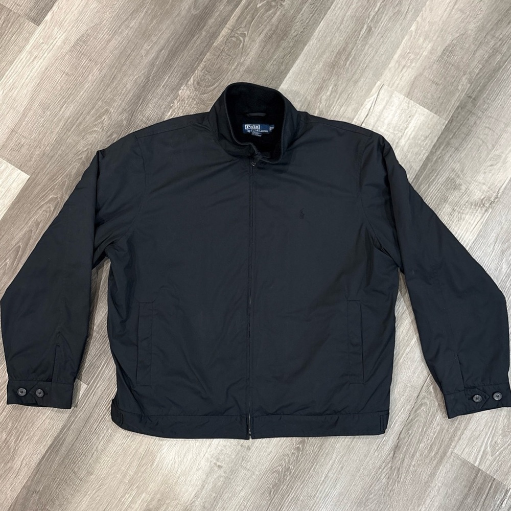Ralph Lauren Polo Vintage Fleece Lined  WindbreakerJacket Men’s Size XL Black